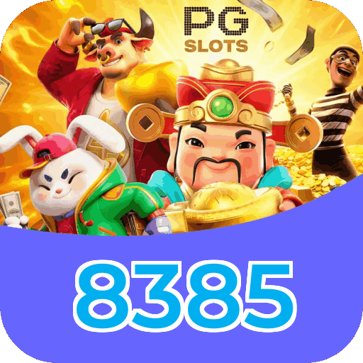 Interface do aplicativo 8385 mostrando jogos disponíveis no iOS e Android